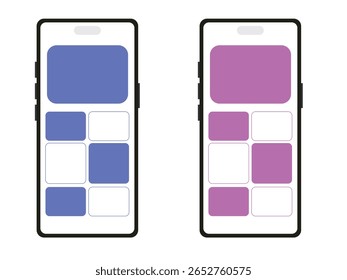 Diseño abstracto de una ilustración de fondo de aplicación de teléfono inteligente