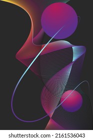 Diseño abstracto. Líneas claras y brillantes sobre un fondo oscuro.