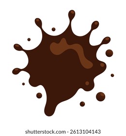 Abstract Design of Smooth and Textured Chocolate Splash