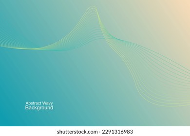 Diseño abstracto fondo de línea de onda suave, ilustración vectorial gráfico de flujo dinámico. curva de forma de luz de movimiento. portada de la plantilla de banner ondulada.