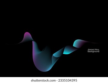 Abstract design smooth wave line background, vector illustration dynamic motion flow graphic. motion light shape curve. banner template cover wavy.