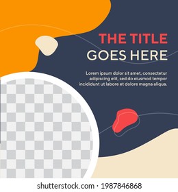 Abstract design social media post post template