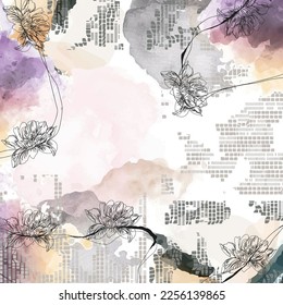 abstract design with soft basic colors
