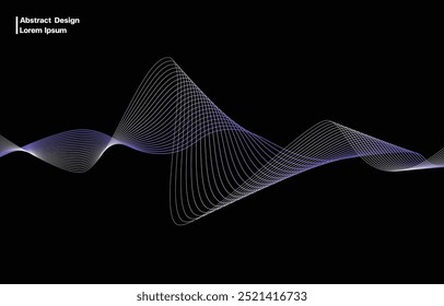 Abstract Design, Sound wave design in black background template, vector, design, illustration