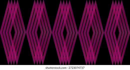 An abstract design with sparkling purple lines on a dark background. The symmetrical pattern is visually appealing and creates a sense of depth and balance.