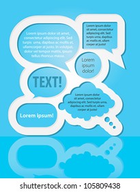 Abstract Design - Speech Bubbles on Blue Background