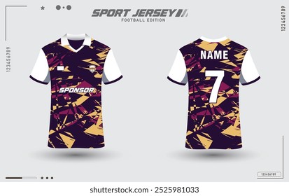 Design abstrato Camisola esportiva e modelo de t-shirt. Design de esportes para o futebol, corrida, jogo de camisola HD Quality