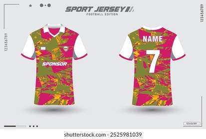 Design abstrato Camisola esportiva e modelo de t-shirt. Design de esportes para o futebol, corrida, jogo de camisola HD Quality