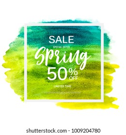 Abstract Design Spring Sale Banner Template. Vector Illustration EPS10