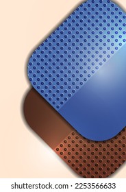 Abstract design square round background, perforation. Vector illustration
