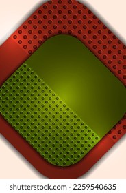 Abstract design square round background, perforation. Vector illustration