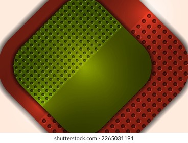 Abstract design square round background, perforation. Vector illustration