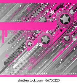 Abstraktes Design mit Sternen. Vektorgrafik.