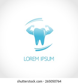 Abstract design Strong tooth logo.Lorem ipsum