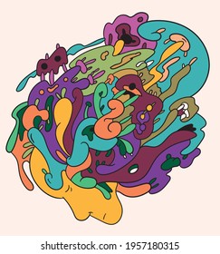 abstract design with a stunning color combination