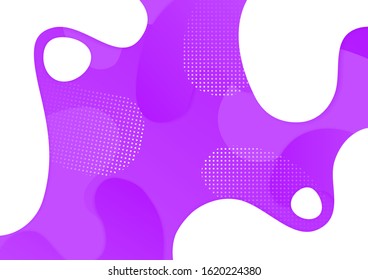 Abstract design style background in liquid shape with purple color.