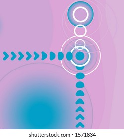 Abstraktes Design, das Konzepte der Transformation und Veränderung vorschlägt. Raum für Text und zusätzliche Elemente.