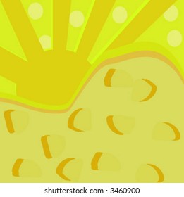 diseño abstracto con rayos solares y círculos ideales para el fondo