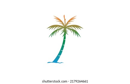 Abstract design of sun and sea icon. Vector illustration