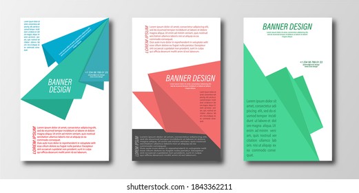 Abstract design template for a banner, poster, or flyer. Flat style