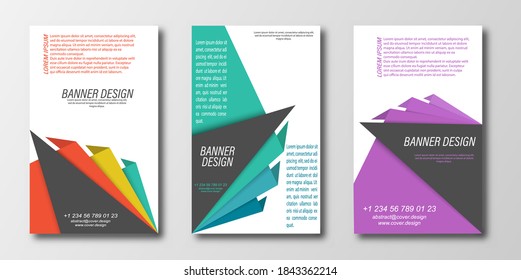 Abstract design template for a banner, poster, or flyer. Flat vector style