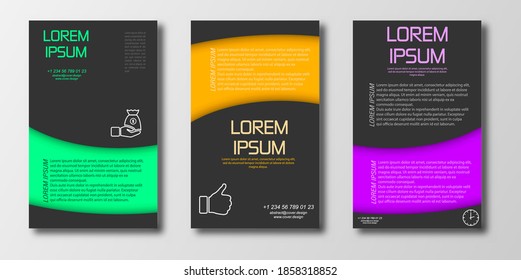 Plantilla de diseño abstracto para un cartel, cartel o volante. Estilo vectorial plano