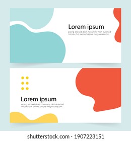 Abstract design template for banner, poster, ad, flyer, social media post. Blue simple shapes. vector, illustration