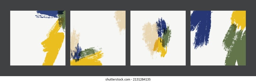 Abstract design template with brush stroke texture. Vector illustration. Background design for web, social media, print, cover, posters. 