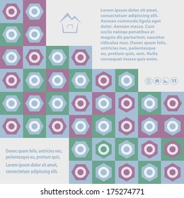 Abstract design template document as a presentation