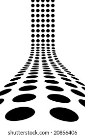 An abstract design template - dots forming a 3d wall.  This vector is fully customizable.