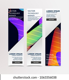 Abstract Design template Fluid placards, banners, posters, flyers, presentations and annual reports. Creative fluid colorful shape set