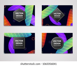 Abstract Design template Fluid placards, banners, posters, flyers, presentations and annual reports. Creative fluid colorful shape set