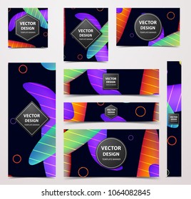Abstract Design template Fluid placards, banners, posters, flyers, presentations and annual reports. Creative fluid colorful shape set