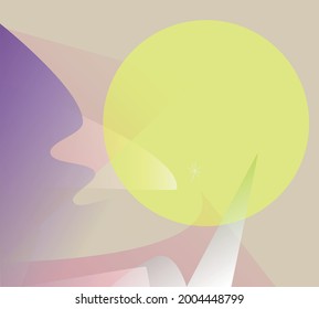 Abstract design template with gradient shapes. Vector illustration.