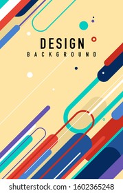 Abstract design template with memphis shape. Colorful poster design for new year event or party flyer