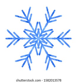 Abstract design template with polygonal snowflake for decoration design. Vector decorative background. Winter symbol. Low poly banner with snowflake on white background for decorative design