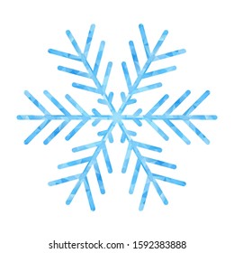 Abstract design template with polygonal snowflake for decoration design. Vector decorative background. Winter symbol. Low poly banner with snowflake on white background for decorative design