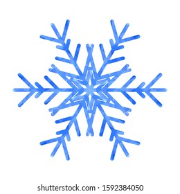 Abstract design template with polygonal snowflake for decoration design. Vector decorative background. Winter symbol. Low poly banner with snowflake on white background for decorative design