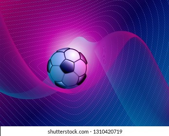 Abstract design template for soccer covers, sport placards with ball, vector illustration