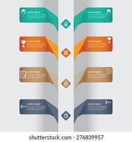 Abstract design template used for workflow layout, business step options, diagram, web design.