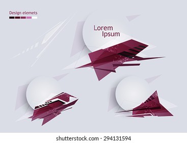 Abstract design template with vector elements.