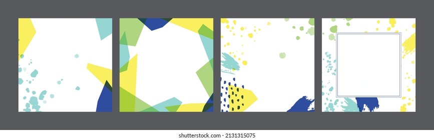 Abstract design template. Watercolor splash and splatter. Brush stroke texture. Bright spring summer color for social media, web, poster, cards. 