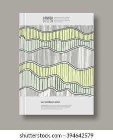 Abstract design templates. Brochures Black and White style. Vintage frames and backgrounds. Vector Illustration.