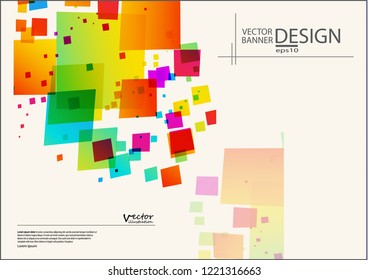 Abstract design templates. Brochures unusual color shapes style. Vintage frames and backgrounds. Vector Illustration.