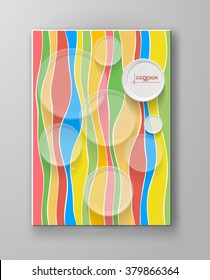 Abstract design templates. Brochures unusual color shapes style. Vintage frames and backgrounds. Vector Illustration.