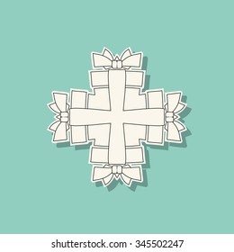 Abstract Design Templates. Geometric Monogram Retro Background. Vector Illustration. 
