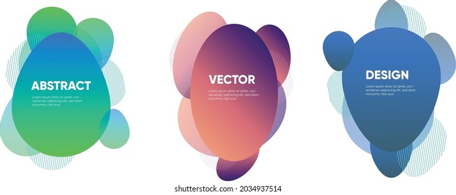 Abstract Design Text background, Talk Bubble badges set. Trendy minimal design. Eps10 vector