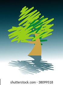 abstract design tree illustration
