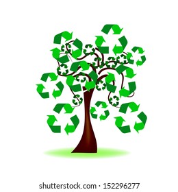 Abstract Design - Tree with recycling icon