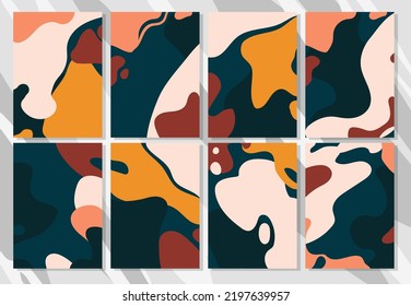 Resumen de las tarjetas de tendencia de diseño conjunto ilustración vectorial ilustración vectorial ilustración. Diseño de tarjetas de presentación de joyas. Diseño abstracto y moderno de tarjetas.